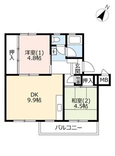 UR千葉幸町【5階】の間取り