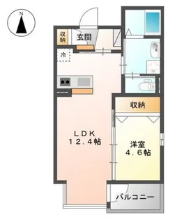 サンライズ京橋【2階】の間取り