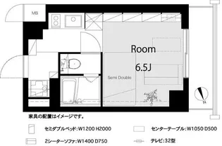 メイツ品川南【10階】の間取り