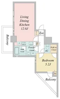 ドゥーエ日本橋【9階】の間取り