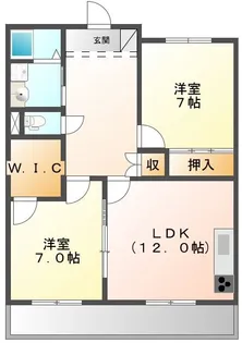 パークサイド瀬名川【1階】の間取り