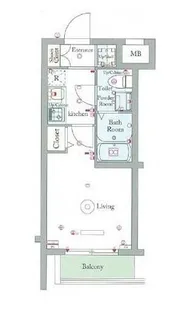 スカイコート戸越【1階】の間取り