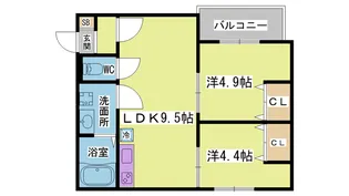 D porta iris【1階】の間取り