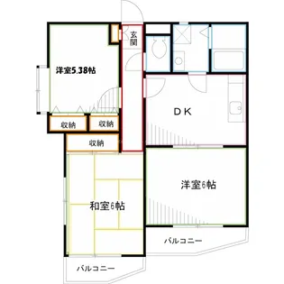 ビラ・ハクベリー【1階】の間取り