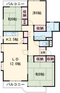 プレジール B棟【2階】の間取り