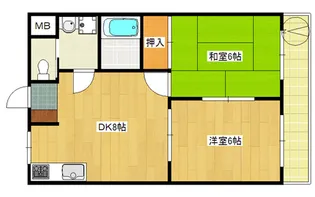 エーデルブルーメトオヤマ【1階】の間取り