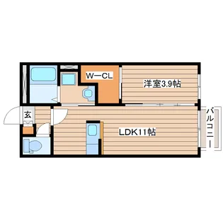 メゾンアルファ葉山【1階】の間取り