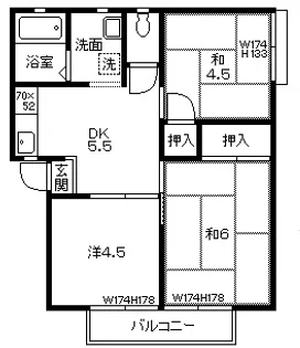 パナハイツ花岡【2階】の間取り