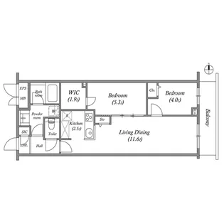 プライムガーデン若木【5階】の間取り