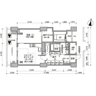 東京都江東区東雲1【マンション】の間取り