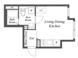ルクレ馬込【1階】の間取り