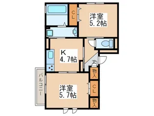 アンバサル【3階】の間取り