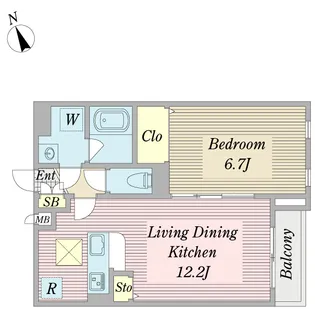 トリアンセルよしの【1階】の間取り