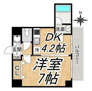 ソルレヴェンテ梅田【7階】の間取り