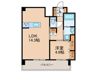 エンクレスト博多PARKSIDE【13階】の間取り