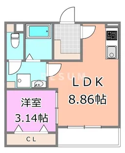 AJ千葉寺003【3階】の間取り