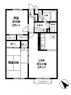 メゾネットプラザ南柏3号棟【2階】の間取り