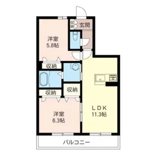 グランシャリオ【2階】の間取り