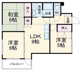 鴨宮ガーデンヒルズ【2階】の間取り