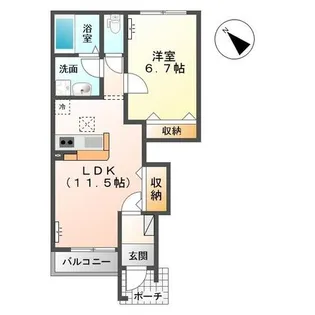 ボヌール(青柳)【1階】の間取り