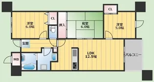 大阪府箕面市牧落3【マンション】の間取り
