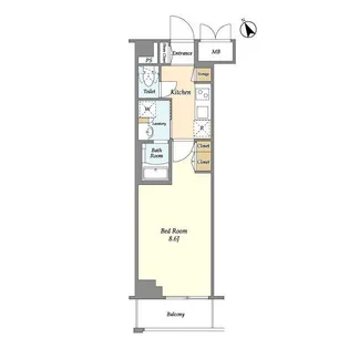 ディームス初台II【3階】の間取り