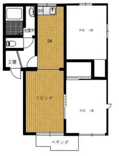 ファミールワカタベ【1階】の間取り
