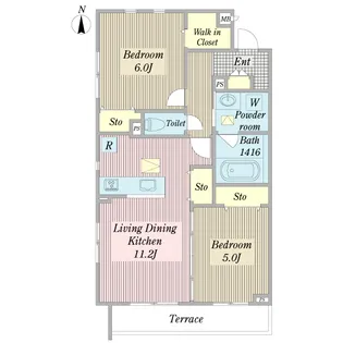 シンシアムール【1階】の間取り
