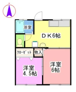 山田コーポ S棟【2階】の間取り