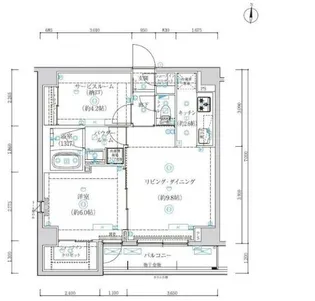 アルテシモグレイス【7階】の間取り