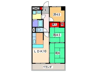 ツインコ-トM【9階】の間取り