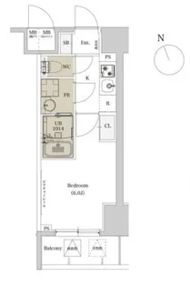 エスタート品川戸越II【9階】の間取り