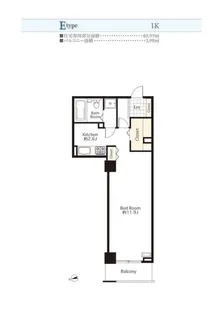 シーリアお台場一番街(SA借上)【6階】の間取り