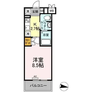 ラメール草津南【5階】の間取り