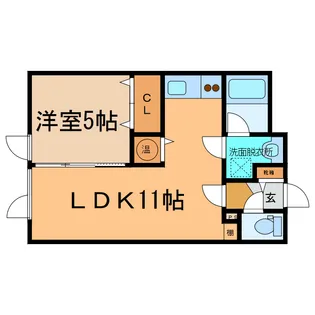 ラグ161E【2階】の間取り