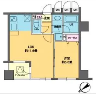 カスタリア北上野【9階】の間取り