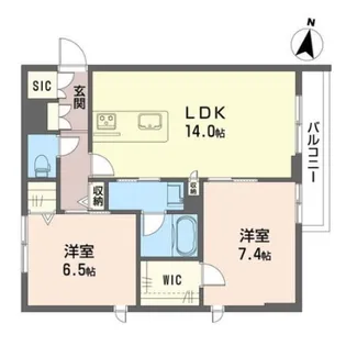 プリュネ リアン【2階】の間取り