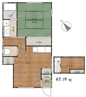 ノースハウス【1階】の間取り