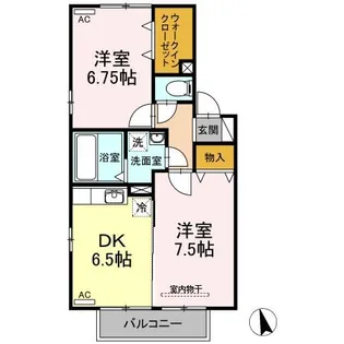 リビングタウン南塚 B【2階】の間取り