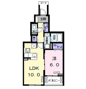 ラサ ガーデン【1階】の間取り