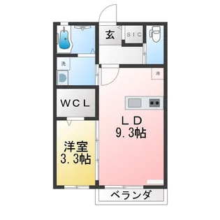 ザ・レジデンス白沢B【1階】の間取り