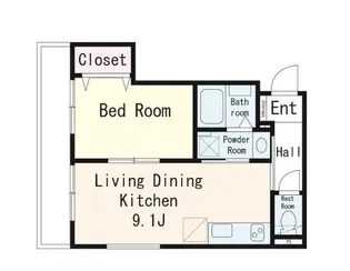 アステール渋谷本町【2階】の間取り