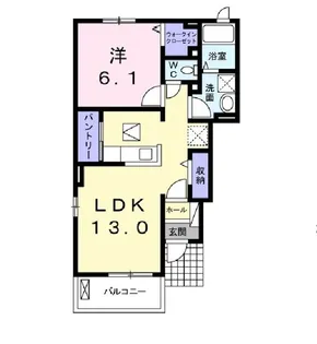 カシーヌ ショコラII【1階】の間取り