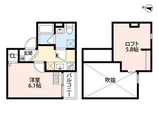 エルミタージュ泉が丘【1階】の間取り