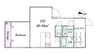 the trias mishuku【1階】の間取り