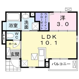 ドムス・ヘリオス【1階】の間取り