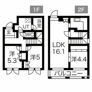 アルファレジデンス琴似【2階】の間取り