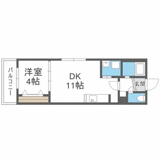キングハウス北21条西7丁目【2階】の間取り