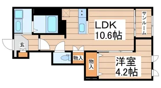 アジュール・M【1階】の間取り