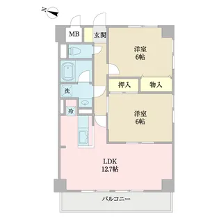レフィナード【2階】の間取り